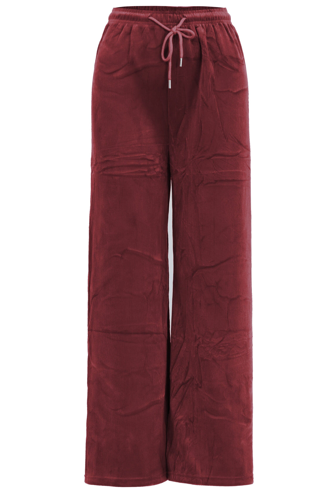 Pantalon Large en Velours Côtelé, Taille Haute Elastique pantalon