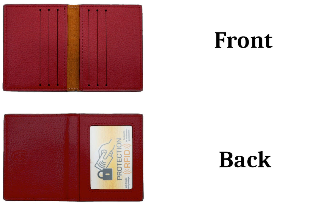 Porte carte credit Rouge-Foncé porte de carte crédit 