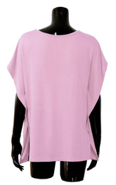 Tee shirt rose haut 