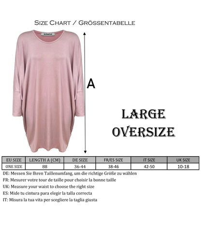 Tunique Robe Manche Longue Oversize Taille Unique - Femme Robe 