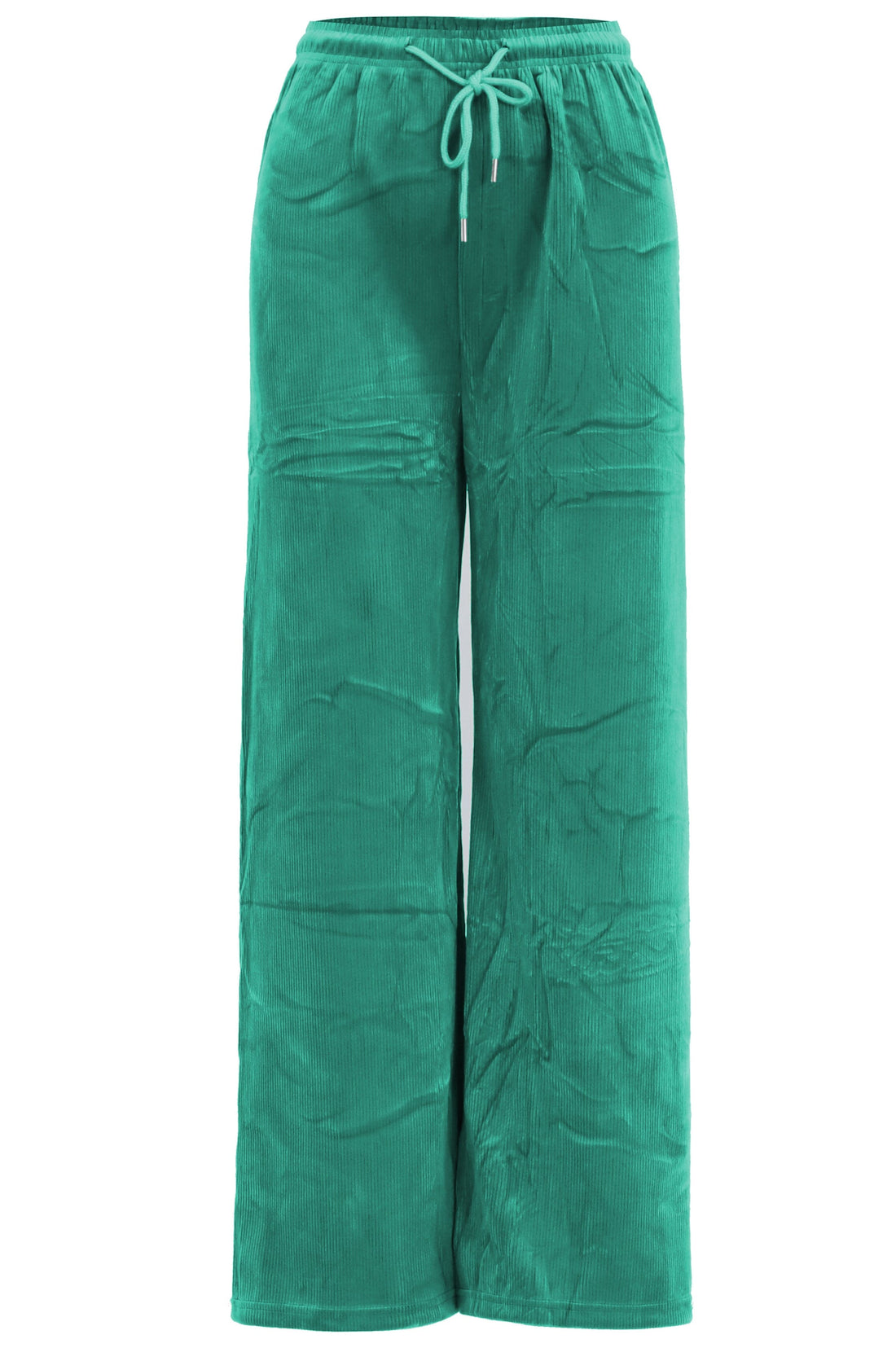 Pantalon Large en Velours Côtelé, Taille Haute Elastique pantalon