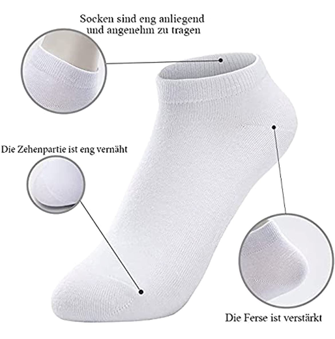 Chaussette basse lot de 6 chaussettes 